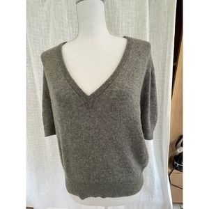 Khaite v-neck grey cashmere sweater Size S